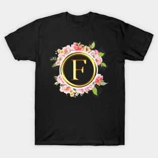 Letter F Shirt Alphabet Letter F Different Colors T-Shirt